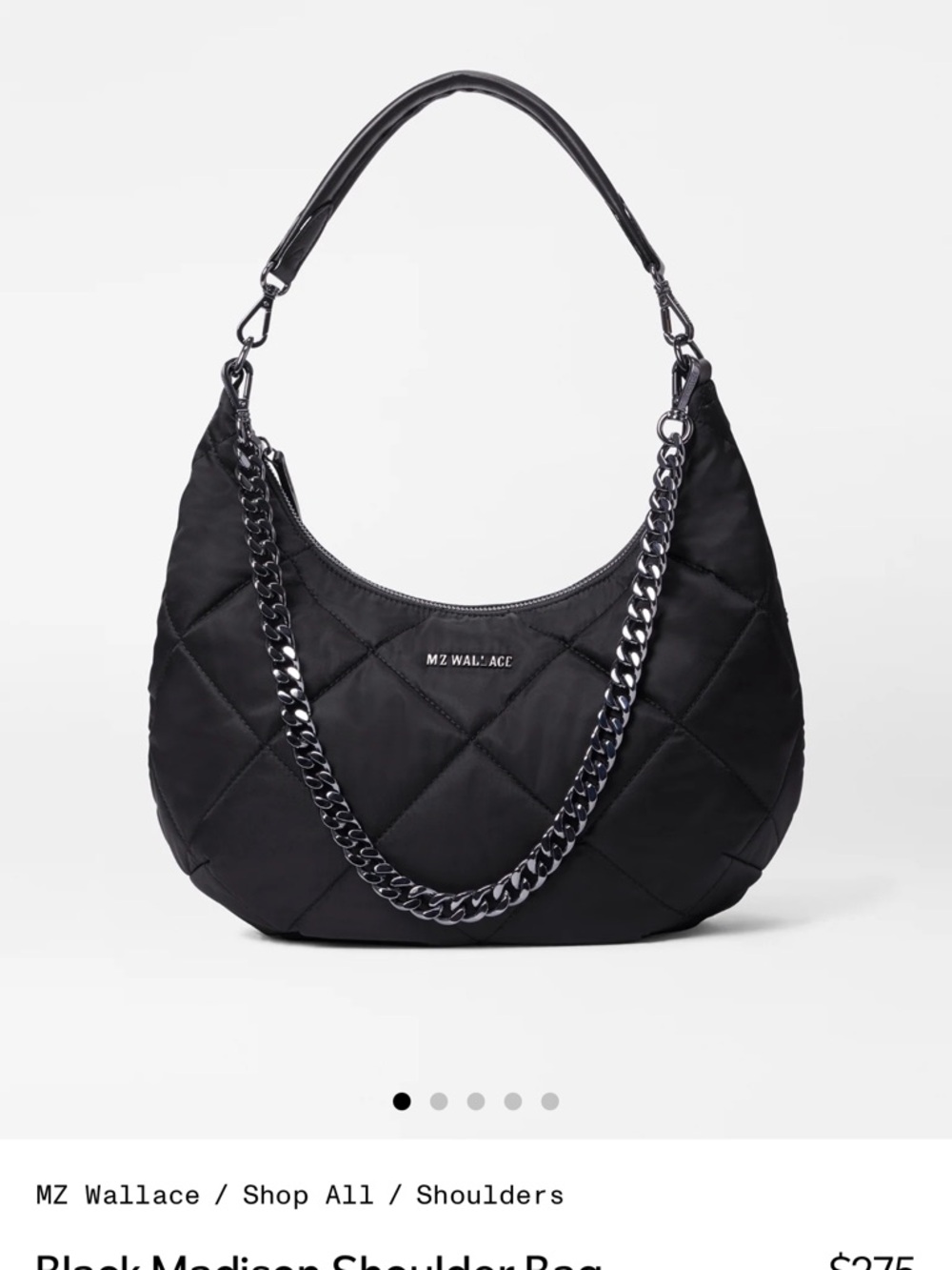 MZ Wallace Madison Shoulder/ Crossbody Bag with Wrist Pouch NWT - Picture 4 of 4